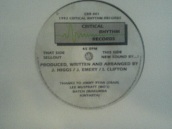 CRITICAL RHYTHM-SELLOUT/NEW SOUND BY....!-CRR001